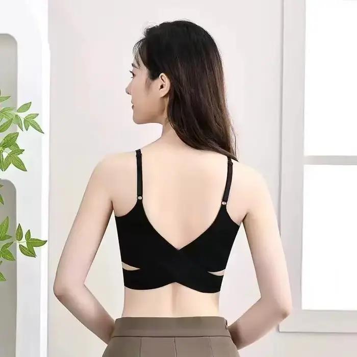 Soutien-gorge de sport, sous-vêtements, bandoulière, reliure de poitrine, petite Illusion de poitrin