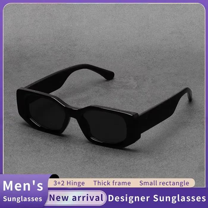 Lunettes de soleil de mode Ruiao 2026, nouveau modèle noir classique rétro de marque, monture épaiss