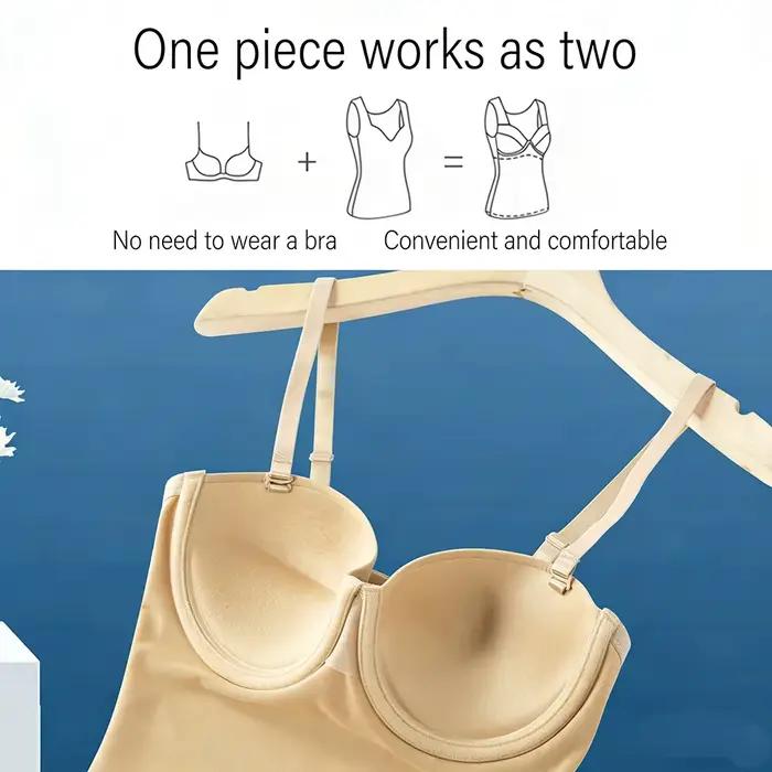 Body sculptant pour femme avec soutien-gorge intégré, effet ventre plat, amincissant et gainant