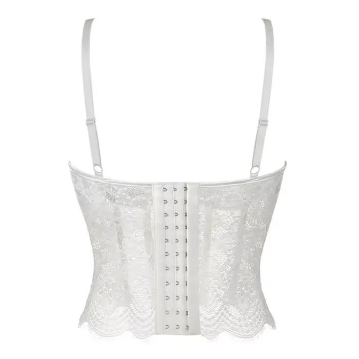 Débardeur Chic et Doux en Dentelle, Crop Top Basique Ajusté, Corset Bustier Sexy, Tops Vintage pour Femme, Tendance Été