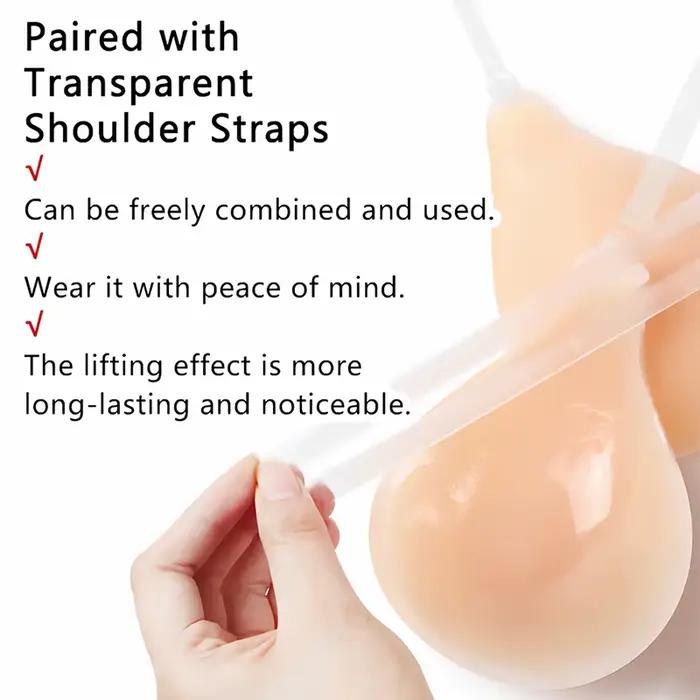 Soutien-gorge collant licou Push Up pour femmes, adhésif d'été, dos nu, sans bretelles, pour gros seins, avec couvre-mamelon réutilisables