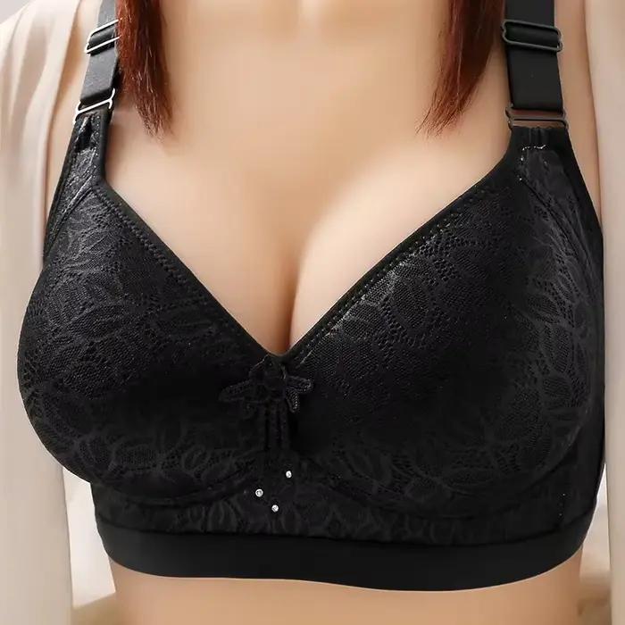 Soutien-gorge réglable et confortable, respirant, Section fine sans anneau en acier, gros seins apparaissent un petit soutien-gorge à rassemblement latéral