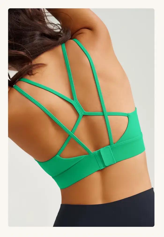 Soutien-gorge de sport dos mince pour femmes, Absorption des chocs et confort, soutien-gorge de Fitness, bonnet tout-en-un pour femmes, nouveau