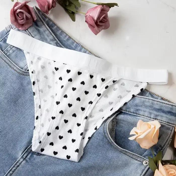 Dámské bavlněné kalhotky slipy, pohodlné spodní prádlo, nízký pas