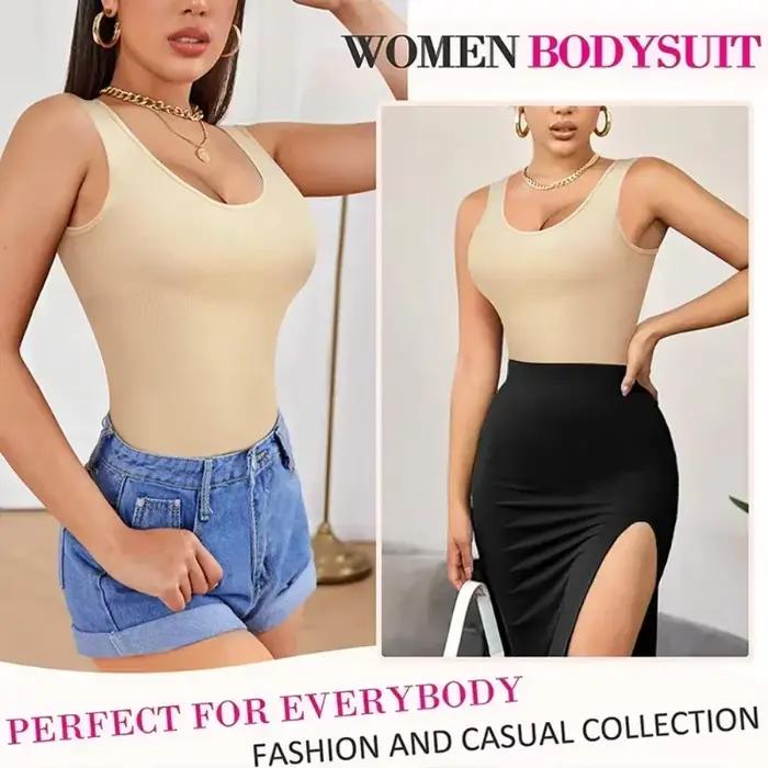 Body Shapewear pour femmes sans couture solide façonnage complet Body col rond contrôle du ventre minceur corps Shaper sous-vêtements et Shapewear