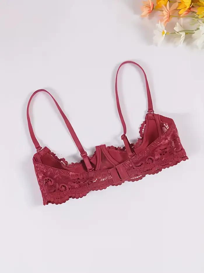 Soutien-gorge à armatures en dentelle pour femme, doux, agréable pour la peau, respirant, lingerie sexy grande taille