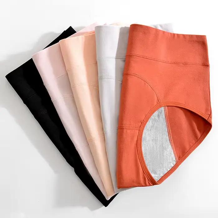 Bavlněné menstruační kalhotky, vysoký pas, menstruační prádlo
