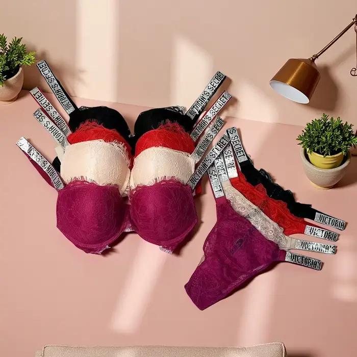 Nový sexy set podprsenky a kalhotek Victoria's Secret pro ženy – Pohodlný