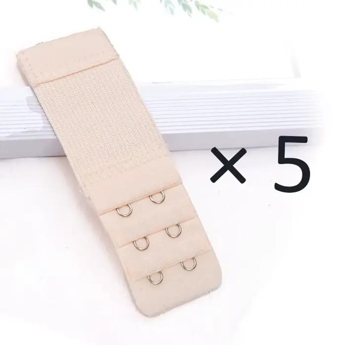 Extension de soutien-gorge élastique à 2 crochets pour femmes, 5 pièces/ensemble, sangle d'extension, Clip à crochet, boucle réglable, accessoires intimes