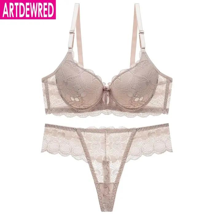 Ensemble de soutien-gorge et culotte en dentelle pour jeune fille, sous-vêtements fins et confortables, nouvelle collection 2020