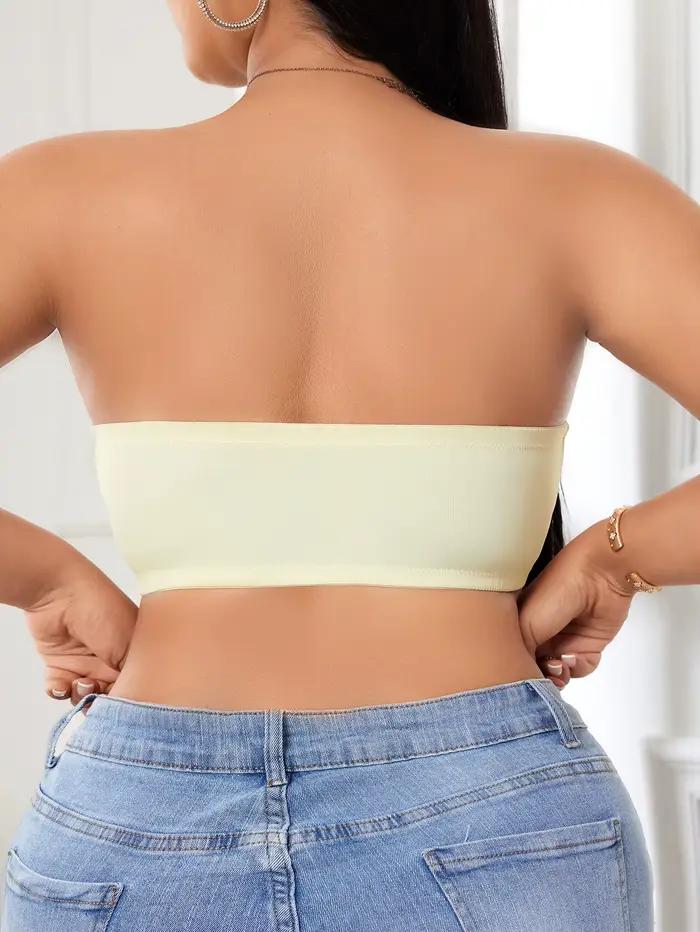 Soutien-gorge sexy en dentelle grande taille à fermeture avant, sans bretelles, push-up, sans armatures, tendance, non doublé, confortable pour épaules dénudées