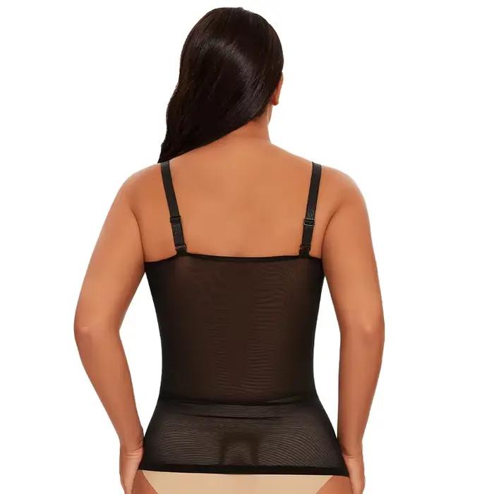 Body Shaper pour femmes contrôle du ventre Shapewear débardeurs de Compression haut caraco col en v Camisoles sans couture voir à travers la taille Shaper