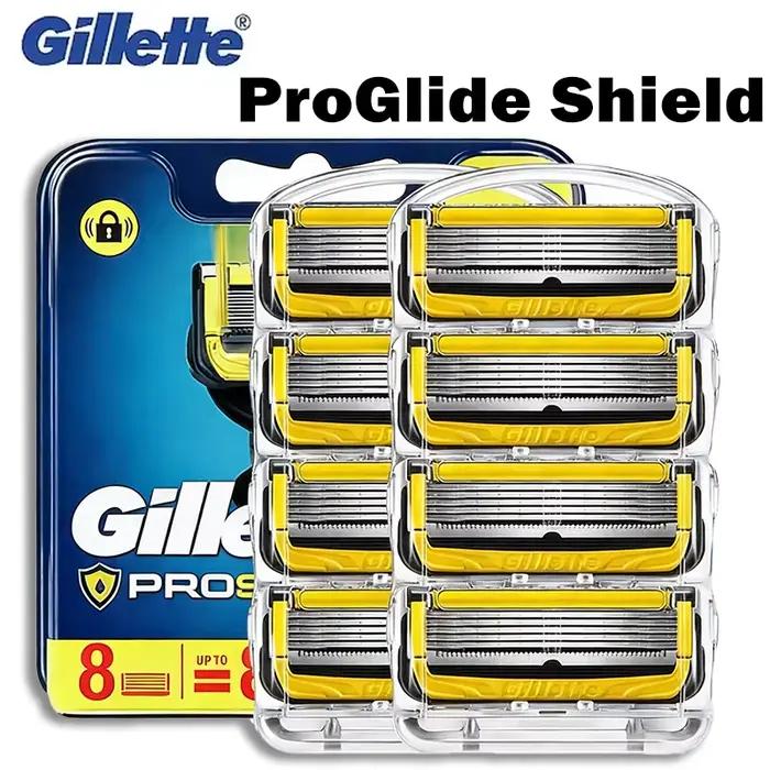 Lames de rasoir Gillette Fusion ProGlide Shield pour hommes, recharges de lames 4/8 pièces, lames PROGLIDE améliorées, lame à cinq couches