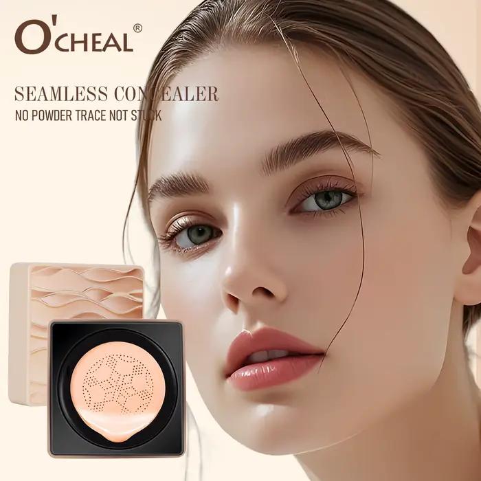 Crème CC O'CHEAL Mushroom Cushion, couvrance légère, longue tenue, hydratante, waterproof, contrôle du sébum, correcteur, crème BB, maquillage