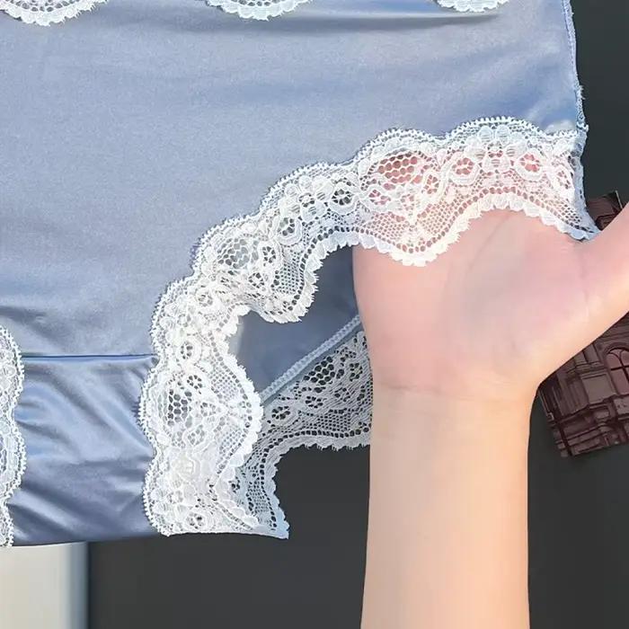 Culottes sous-vêtements pour femmes culottes en dentelle Sexy tongs pantalons brésiliens Sexy soie respirant sous-vêtements pour fille grande taille Lingerie