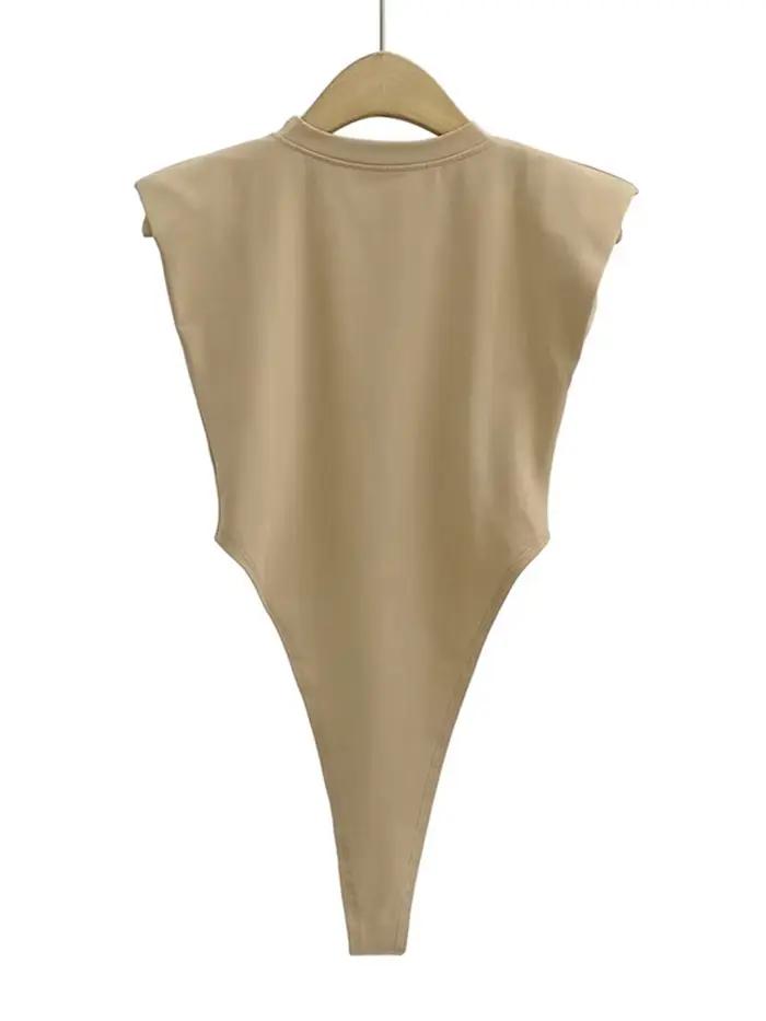 Sexy dámské letní jednodílné body s vycpávkami, černé, bez rukávů, bílé