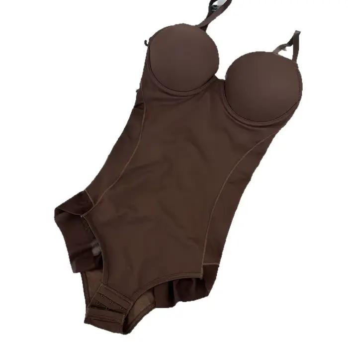 Body col femmes déplacements moulant thermique moulante taille-entraînement asymétrique avant-fermeture éclair broderie dame serré