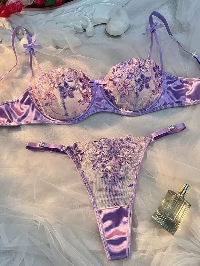 Valentine's Eve – soutien-gorge de Lingerie Sexy pour femmes, groupe Danube violet clair, costume pour femmes, la tentation d'une nuit séduisante