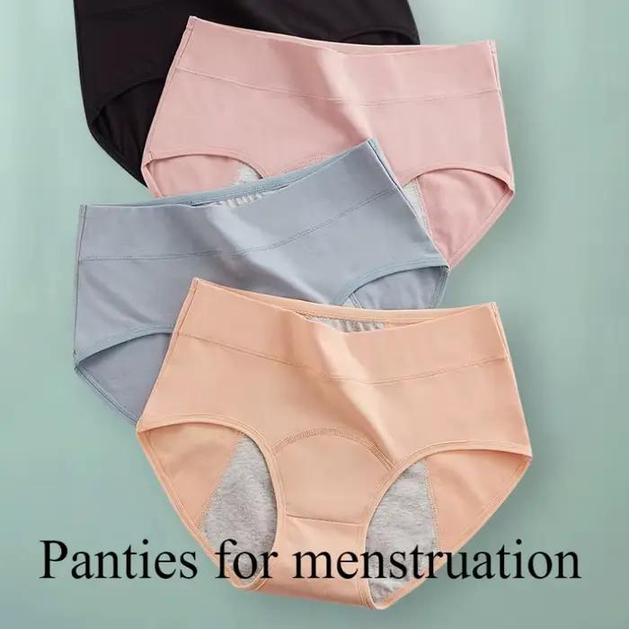 Bavlněné menstruační kalhotky s vysokým pasem, menstruační prádlo
