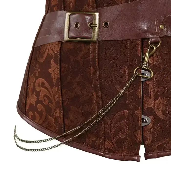 Corsets pirate pour femmes, Bustier en cuir, Steampunk, boucle, fête de carnaval, Clubwear, Costumes d'halloween, grande taille
