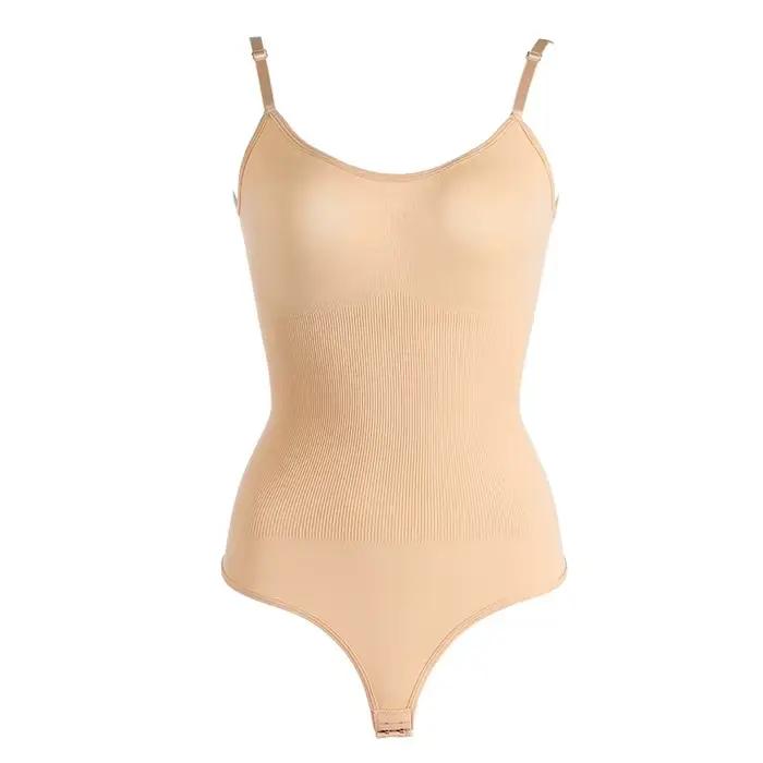 Body sculptant sans couture pour femme, culotte taille haute à entrejambe ouvert, effet liftant des fesses, corset de compression abdominale, gaine amincissante à bretelles