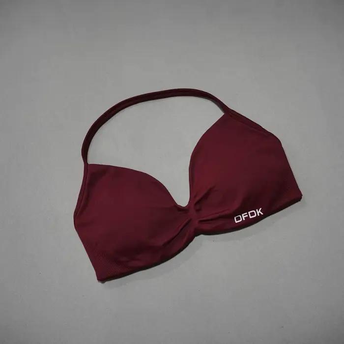 DFDK 26 Nouveau soutien-gorge de sport dos croisé pour femme, maintien fort, effet push-up, respirant, pour yoga, gym, course et entraînement
