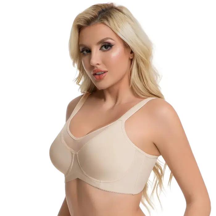 Soutien-gorge femme grande taille sans couture, confortable, surface lisse, bretelles ajustables, effet push-up, sans rembourrage, respirant, anti-humidité
