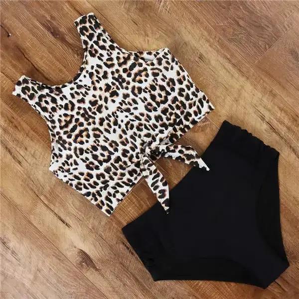 Taille haute maillot de bain Bikini 2021 Push Up maillots de bain femmes Sexy maillot de bain femme gilet Bikini ensemble léopard maillot de bain maillots de bain