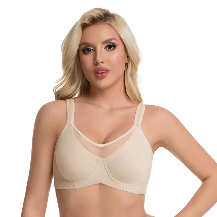 Soutien-gorge femme grande taille sans couture, confortable, surface lisse, bretelles ajustables, effet push-up, sans rembourrage, respirant, anti-humidité