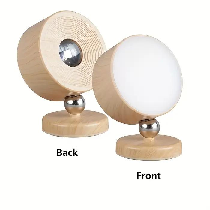 Veilleuse magnétique sans fil à 3 températures de couleur et luminosité réglable, éclairage mural 360° °   Lampes murales LED rotatives pour chambre à coucher