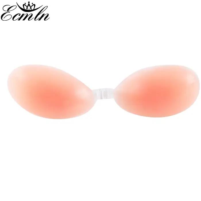 ECMLN soutien-gorge en Silicone Invisible Push Up Sexy sans bretelles furtif adhésif dos nu rehausseur de sein femmes collant mariage Bikini soutiens-gorge