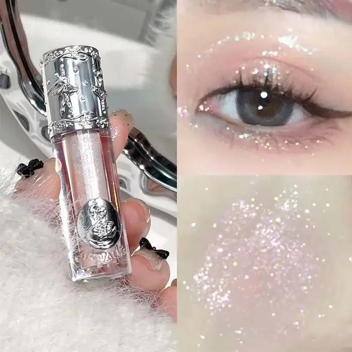 Fard à paupières liquide nacré scintillant, longue durée, monochrome, nacré, paillettes fines et scintillantes, surligneur, séchage rapide