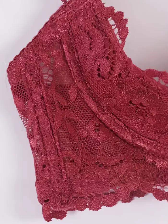 Soutien-gorge à armatures en dentelle pour femme, doux, agréable pour la peau, respirant, lingerie sexy grande taille