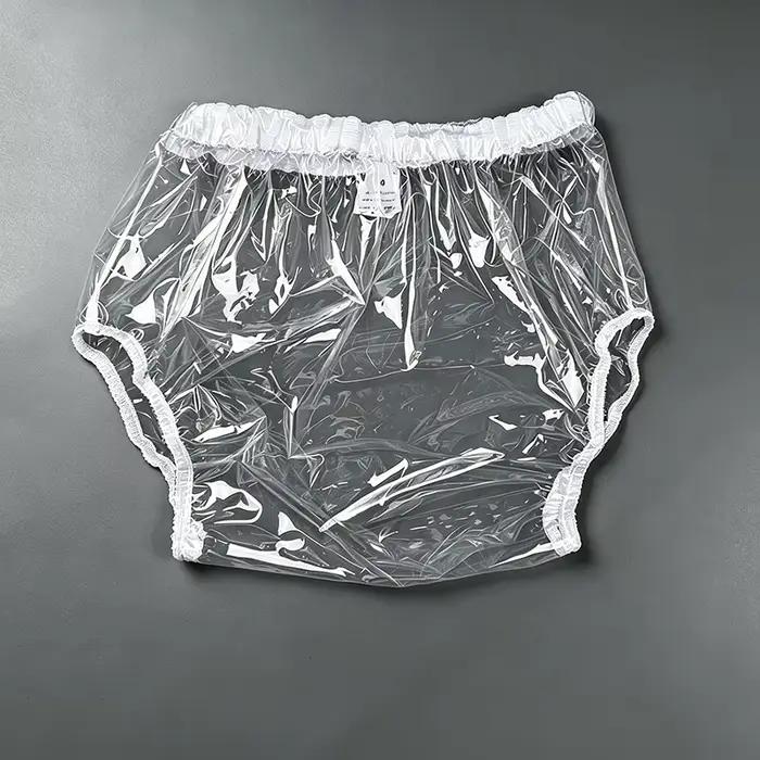 Culottes imperméables réutilisables en TPU pour adultes, hommes et femmes, culottes transparentes pour l'incontinence, couvre-culottes, pantalon d'incontinence, doux et élastique