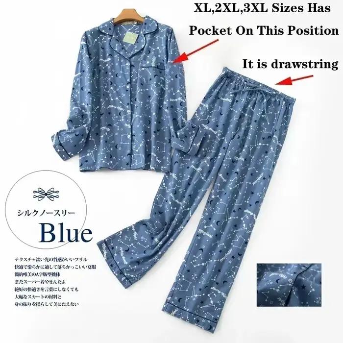Pyjama femme grande taille S-XXXL vêtements dames flanelle coton vêtements de maison costume automne hiver pyjamas Plaid imprimé hauts de nuit