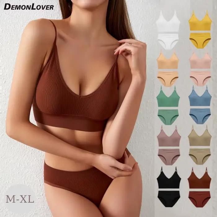 Ensemble de lingerie sans fil française, sexy, push-up pour petites poitrines, caraco sans dos sans coutures, soutien-gorge rembourré et ensemble de sous-vêtements grande taille