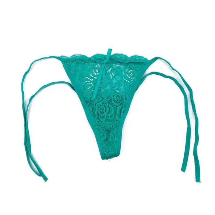 Sous-vêtements sexy pour femmes, lingerie transparente en dentelle florale à taille basse, culottes