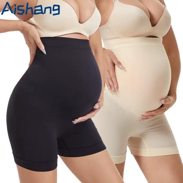 Femmes culottes de sécurité confortables culottes dames grossesse Leggings courts sous-vêtements taille haute sans couture pantalons de maternité enceinte