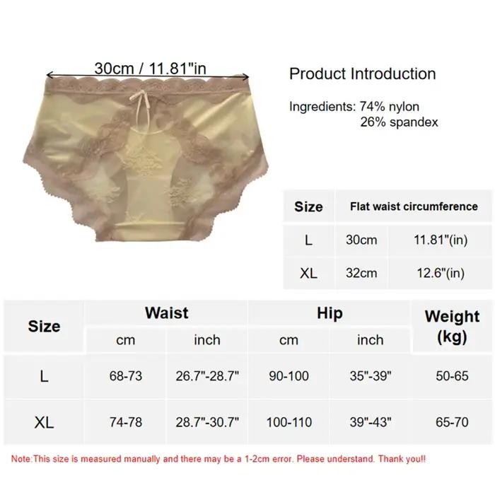 Culottes sous-vêtements pour femmes culottes en dentelle Sexy tongs pantalons brésiliens Sexy soie respirant sous-vêtements pour fille grande taille Lingerie