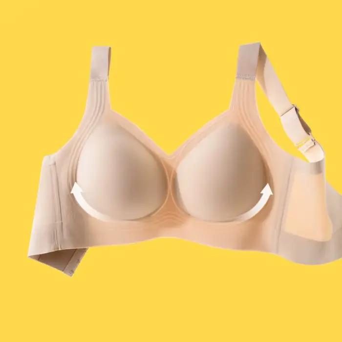 Soutien-gorge sans fil ajustable push-up anti-affaissement pour femme, style débardeur, grande taille, sans couture, pour le yoga