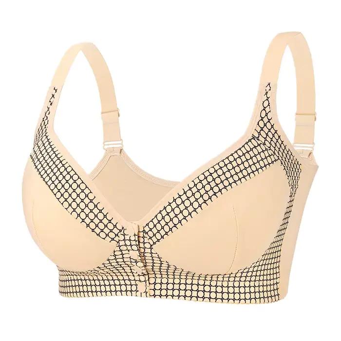 Soutien-gorge imprimé créatif de très grande taille pour femmes, sous-vêtements avec boucle avant sans fil, 36 38 40 42 44 46 48 50 52 B C D E F G