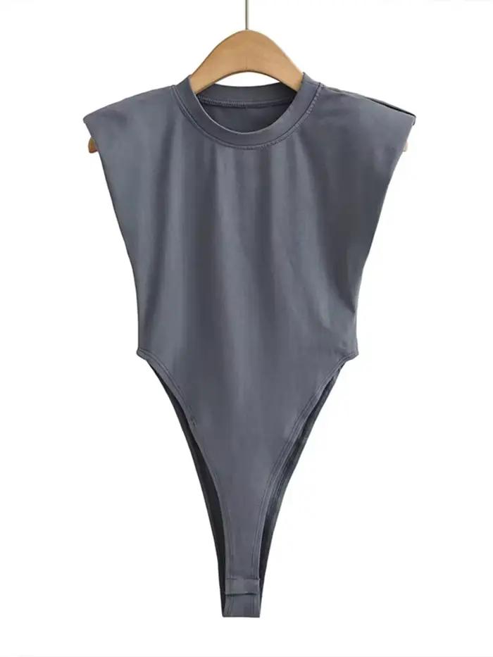 Sexy dámské letní jednodílné body s vycpávkami, černé, bez rukávů, bílé