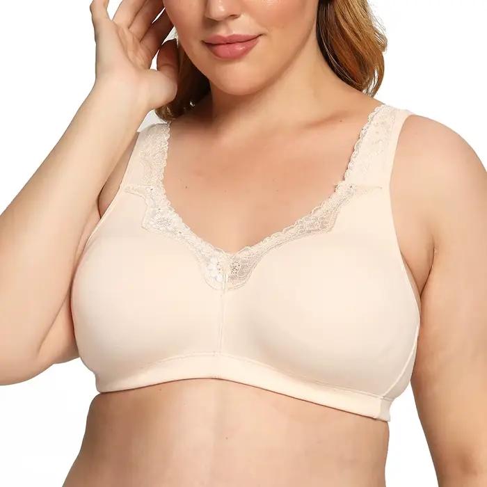 BCHRAYIUP Soutien-Gorge sans Armature Non rembourré Femme à Couverture Totale Coton 90 95 100 105 110 115 120 AA B C D E F G