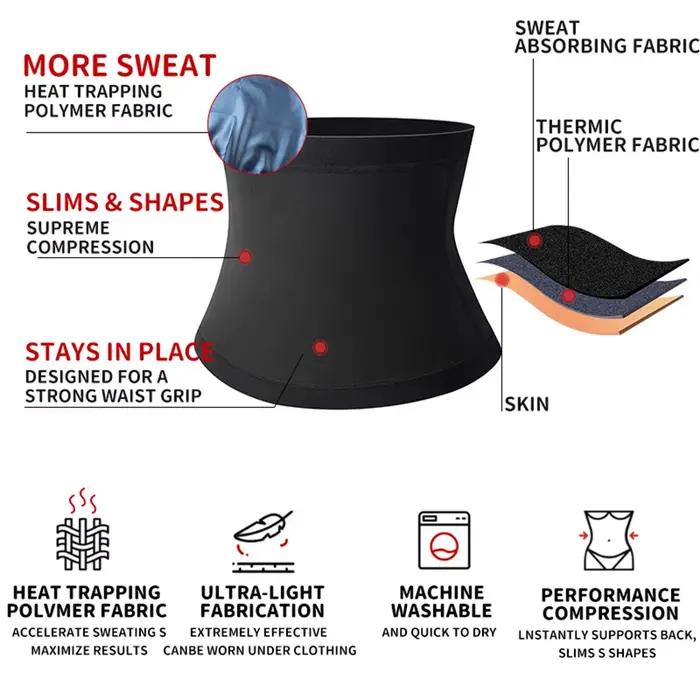 Ceinture de réduction du ventre et ceinture de taille du ventre, sangles de mise en forme du corps, resserre la transpiration, Fitness, Jogging, entraîneur de taille