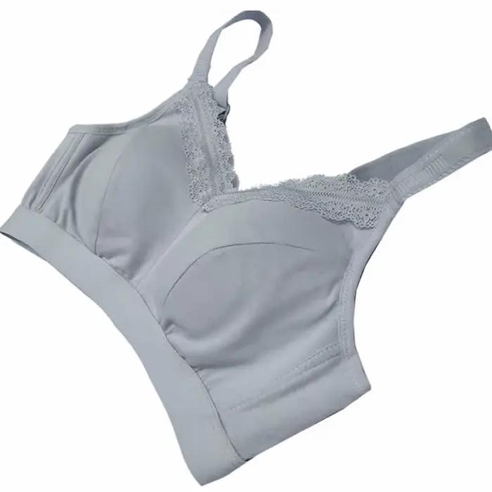 YUEIIMAY Soutien-gorge post-mastectomie avec dispositif d'augmentation mammaire à implant de graines de spirale graminée
