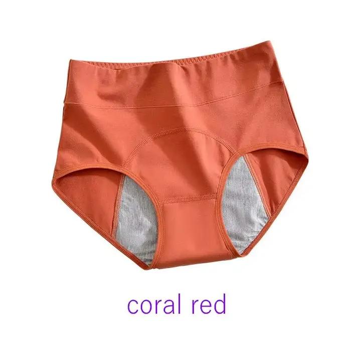 Bavlněné menstruační kalhotky s vysokým pasem