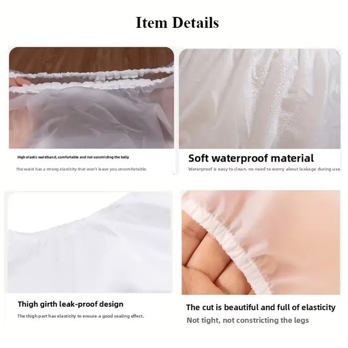 Culottes imperméables réutilisables en TPU pour adultes, hommes et femmes, culottes transparentes pour l'incontinence, couvre-culottes, pantalon d'incontinence, doux et élastique