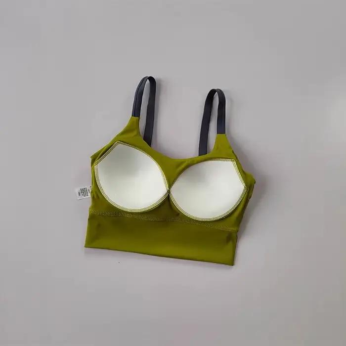 Soutien-gorge de yoga pour femmes haute résistance nylon respirant confort course à pied absorption des chocs occasions spéciales sportifs