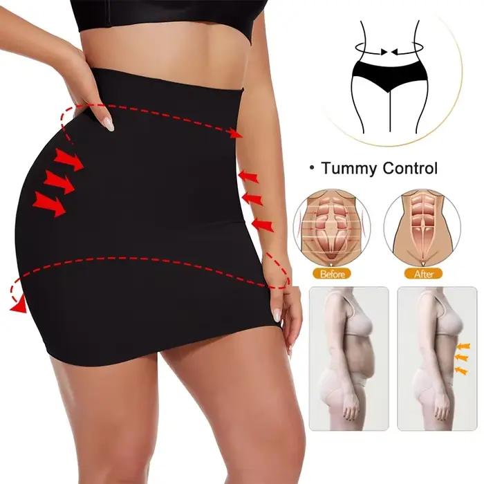 Demi-glissement Shapewear pour femmes sous les robes, culotte intégrée, taille haute, contrôle du ventre, jupes, rehausseur de fesses, robe modelante