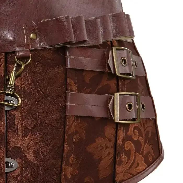Corsets pirate pour femmes, Bustier en cuir, Steampunk, boucle, fête de carnaval, Clubwear, Costumes d'halloween, grande taille